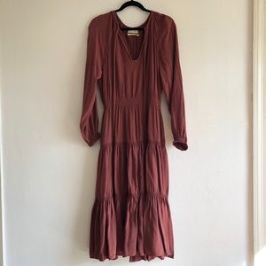 Urban outfitters midi peasant dress